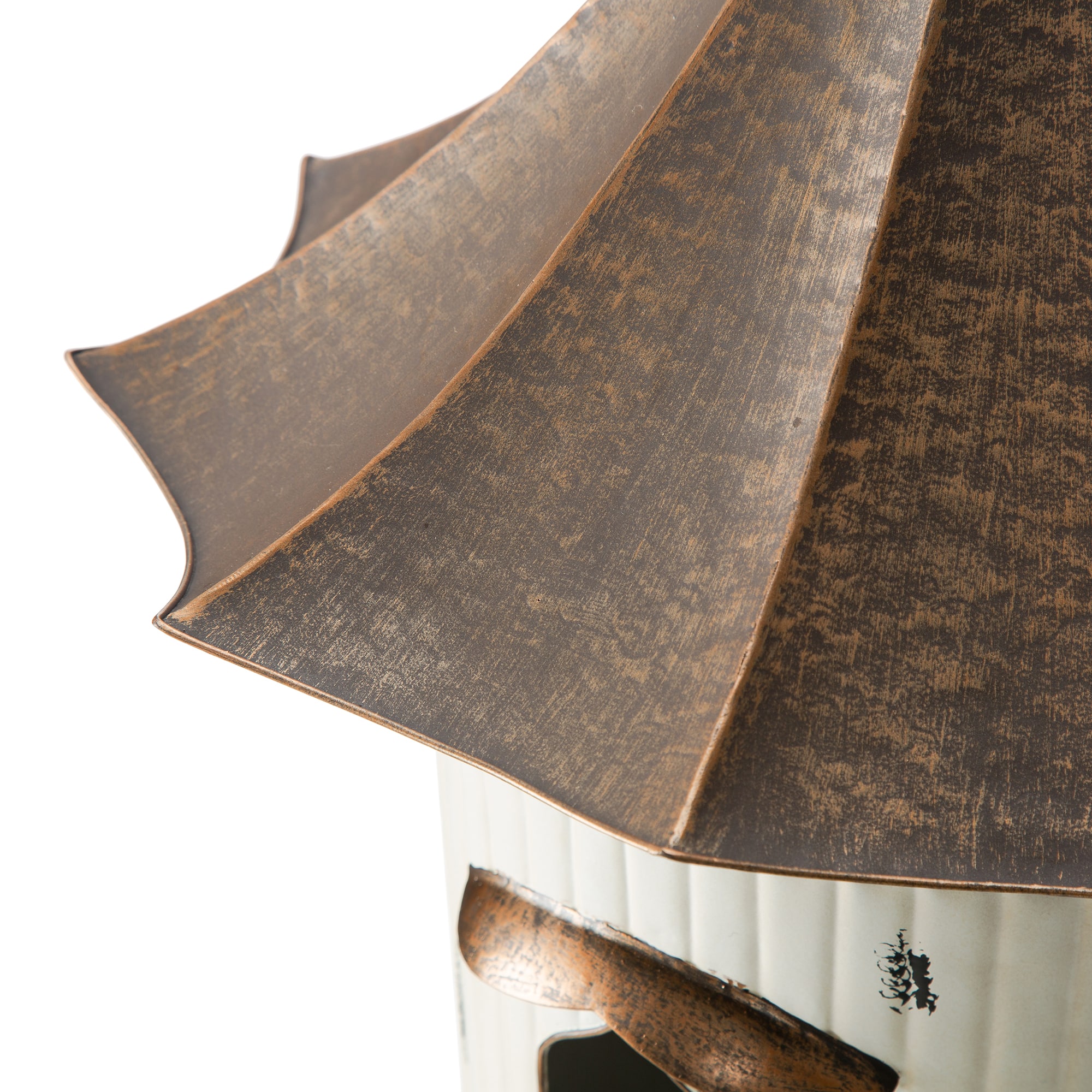 Glitzhome® 30" White Pagoda Metal Birdhouse